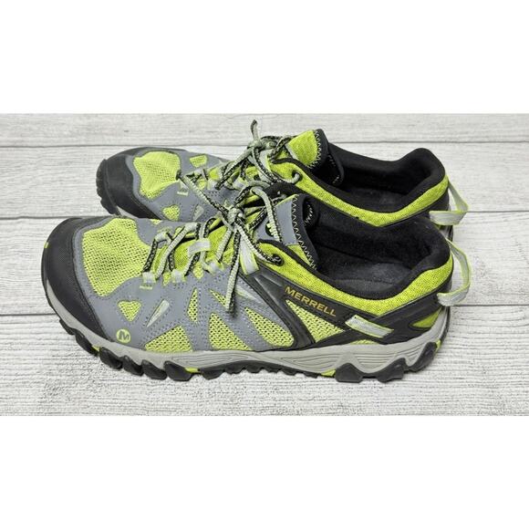 Merrell Men’s All Out Blaze Aero Sport Hiking Water Trail Shoes Green Size 10 - Picture 2 of 8
